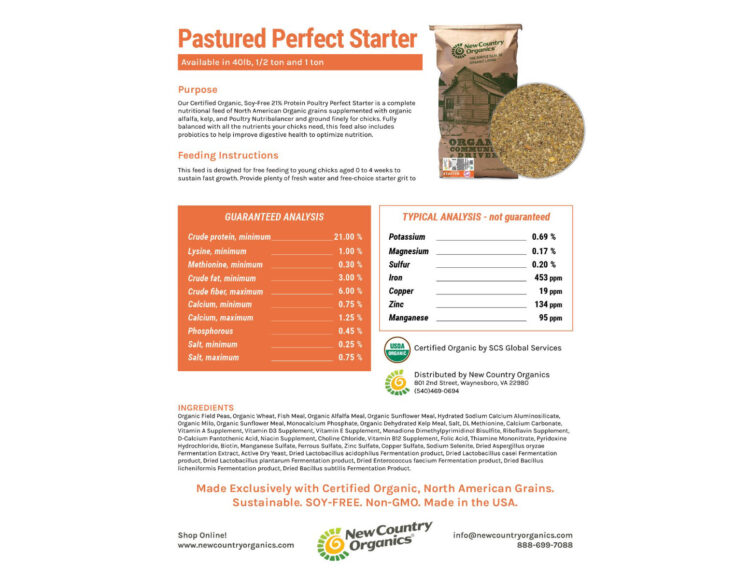 New Country Organics Chick Starter Feed (Up to 4 Weeks) - Image 3