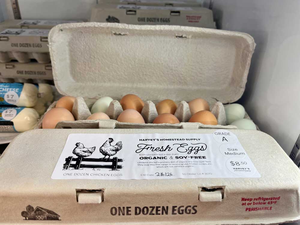 Farm-Fresh Eggs Readily Available at Harvey’s in Hot Springs, South Dakota